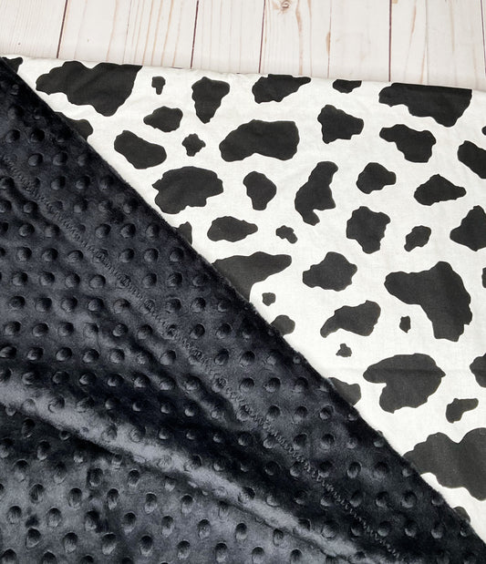 Cow Print Minky Blanket