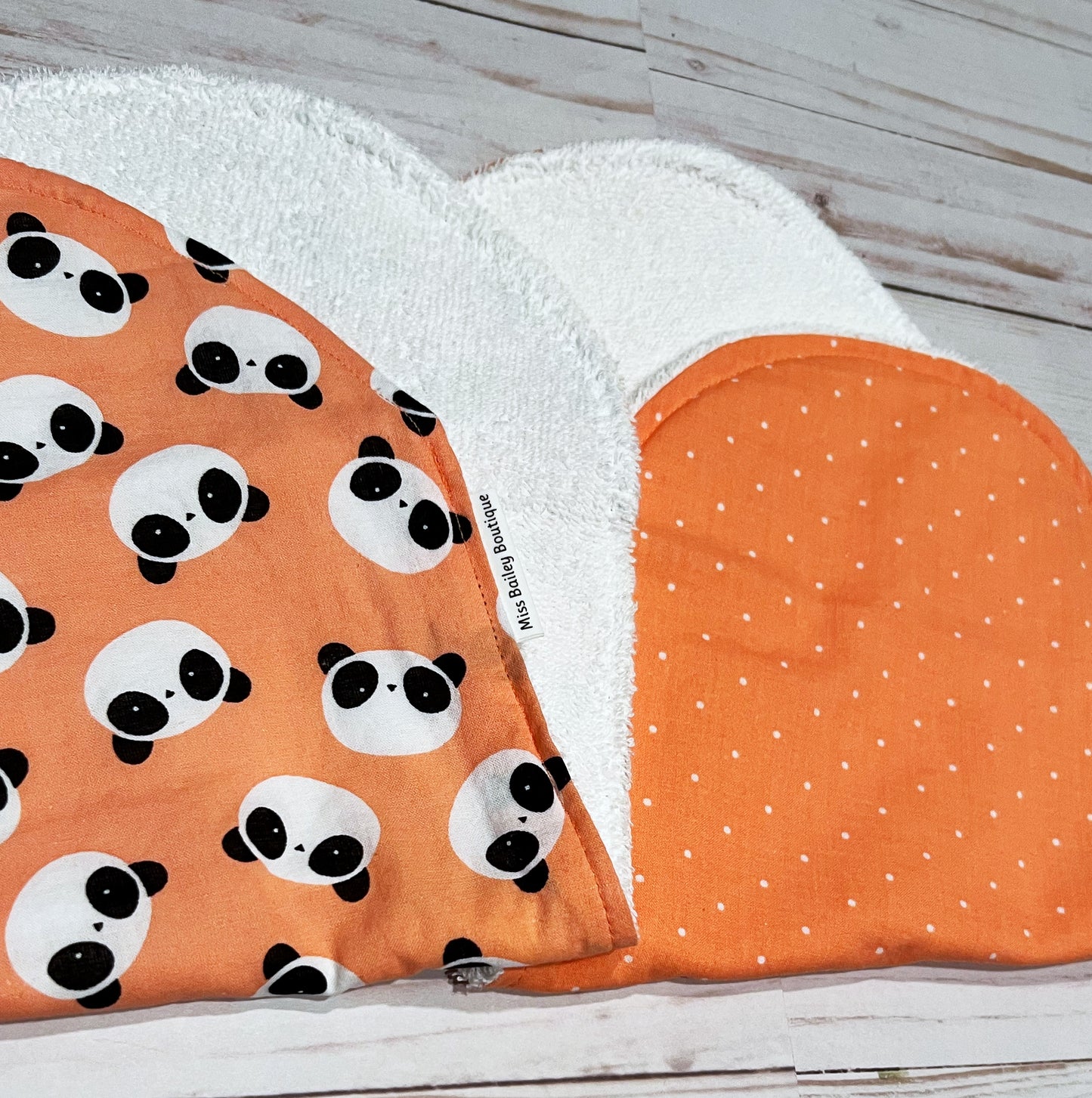 Panda Burp Cloth Set