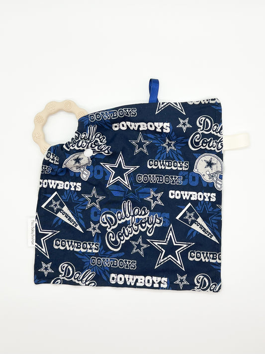 Dallas Cowboys Lovey Tag Blanket