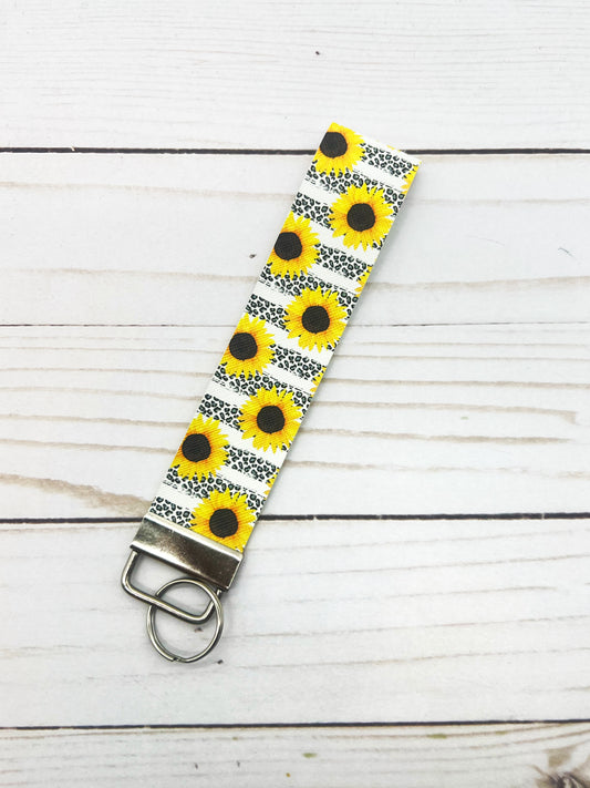 Sunflower Wristlet Keychain