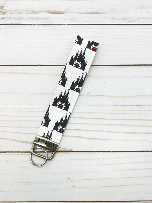 Castle Kisses Wristlet Keychain