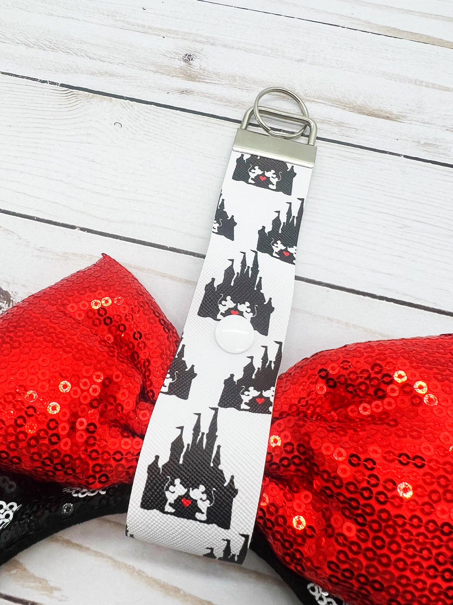 Castle Kisses Wristlet Keychain