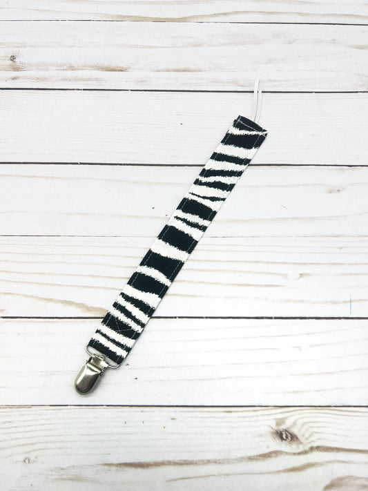 Zebra Pacifier Clip