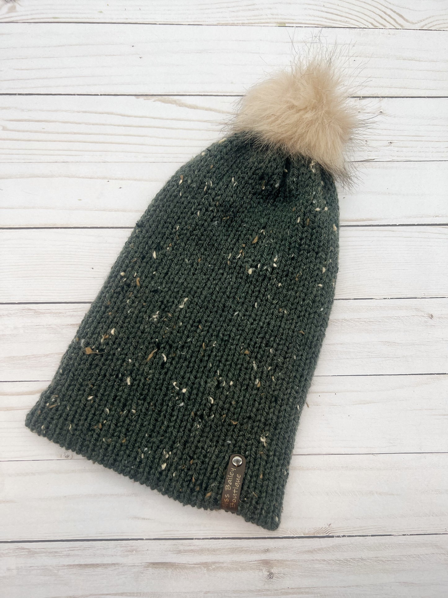 Fleck Yarn Knitted Beanie