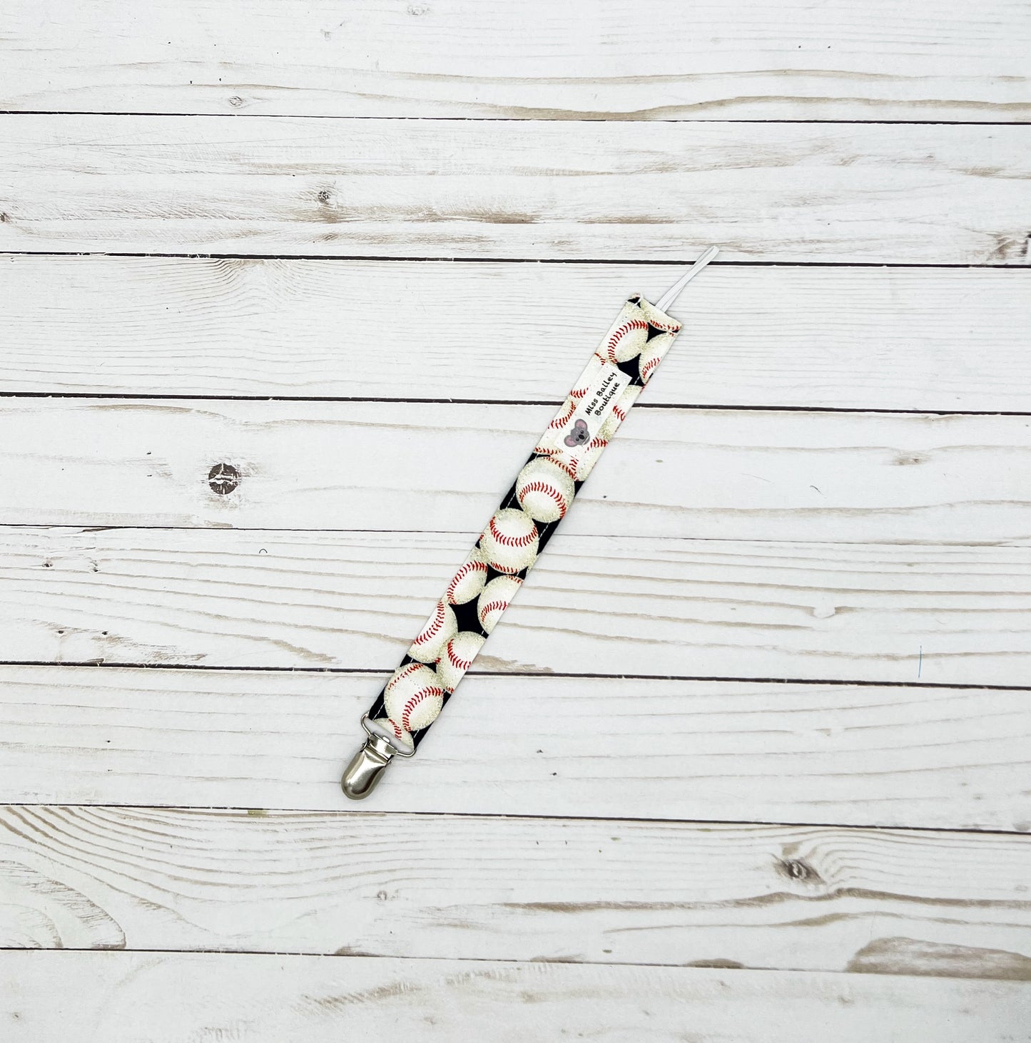 Baseball Pacifier Clip