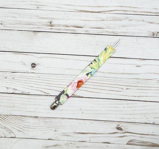 Watercolor Pacifier Clip