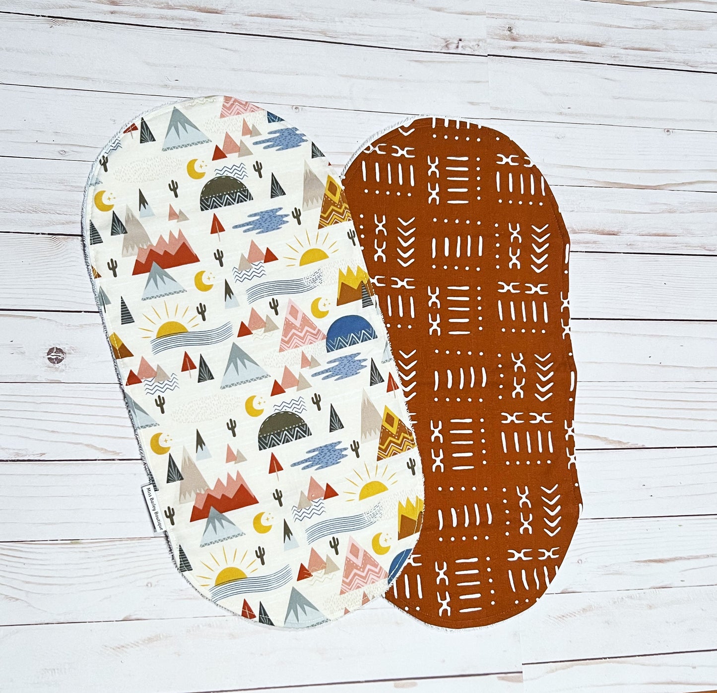 Desert Scene Burp Cloth Set