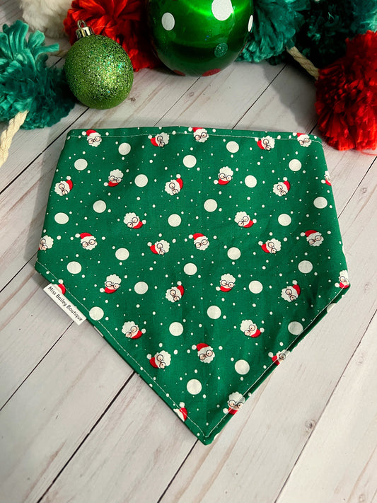 Santa on Green Bandana