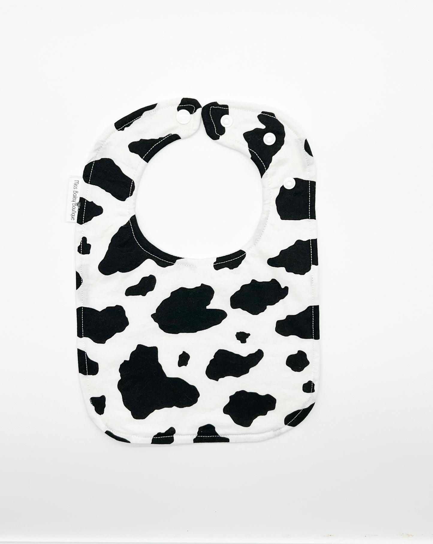 Cow Print Feeding Bib