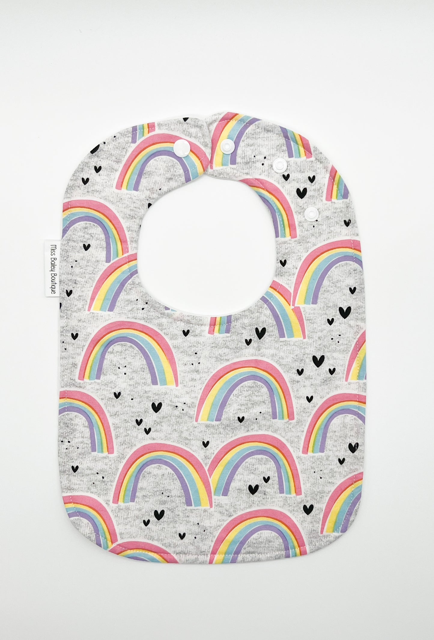 Rainbow Sweater Baby Bib