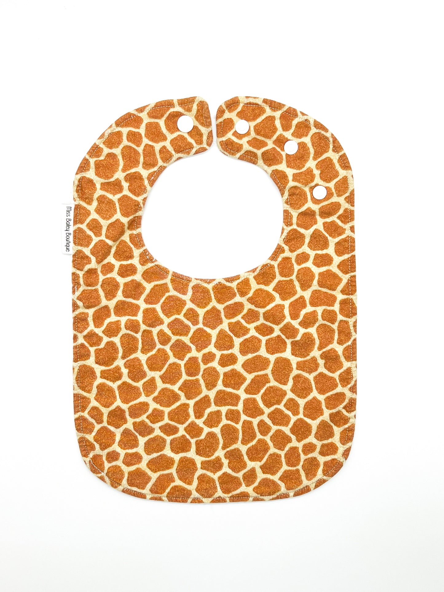 Giraffe Print Feeding Bib