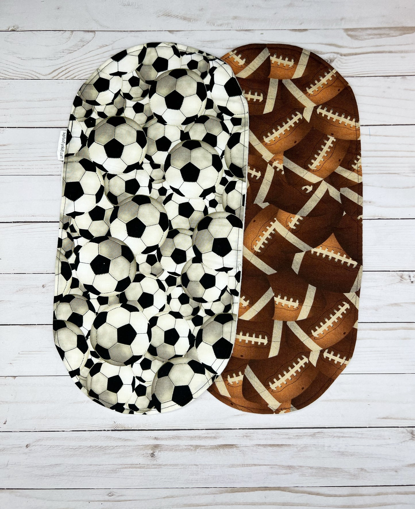 Football and Soccer Burp Cloths