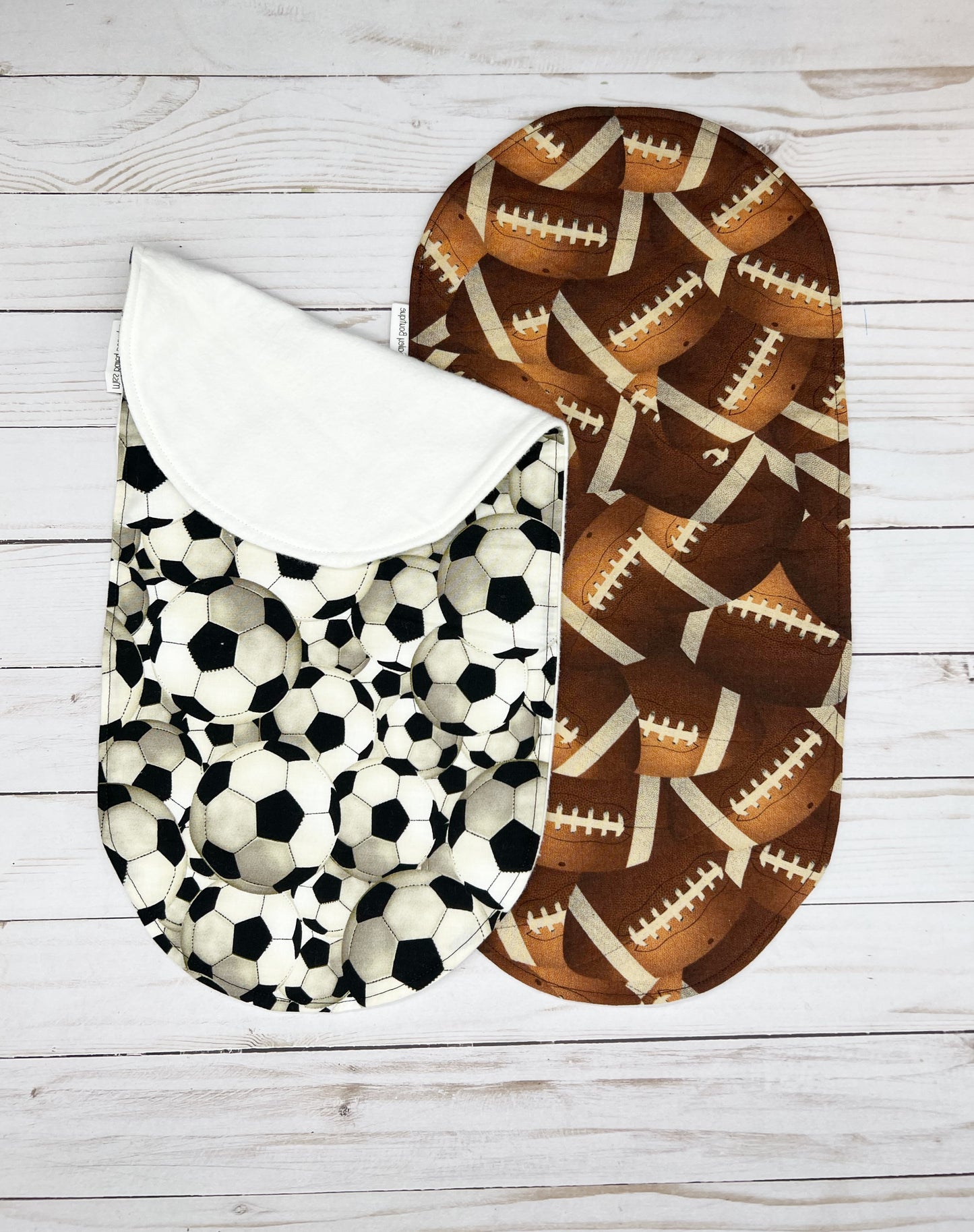 Football and Soccer Burp Cloths