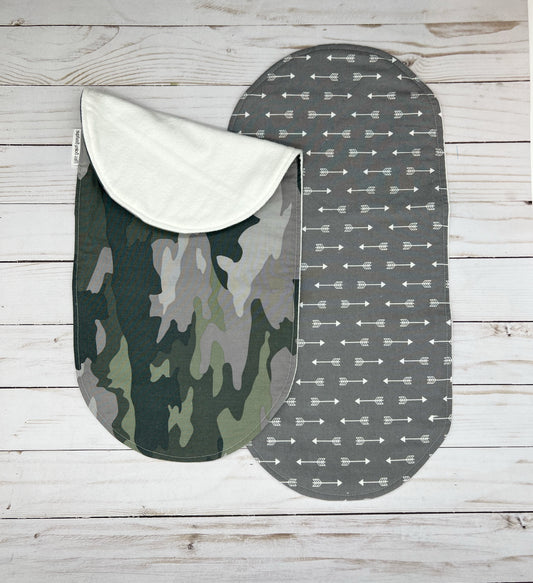 Green Camo Burp Cloth Bundle