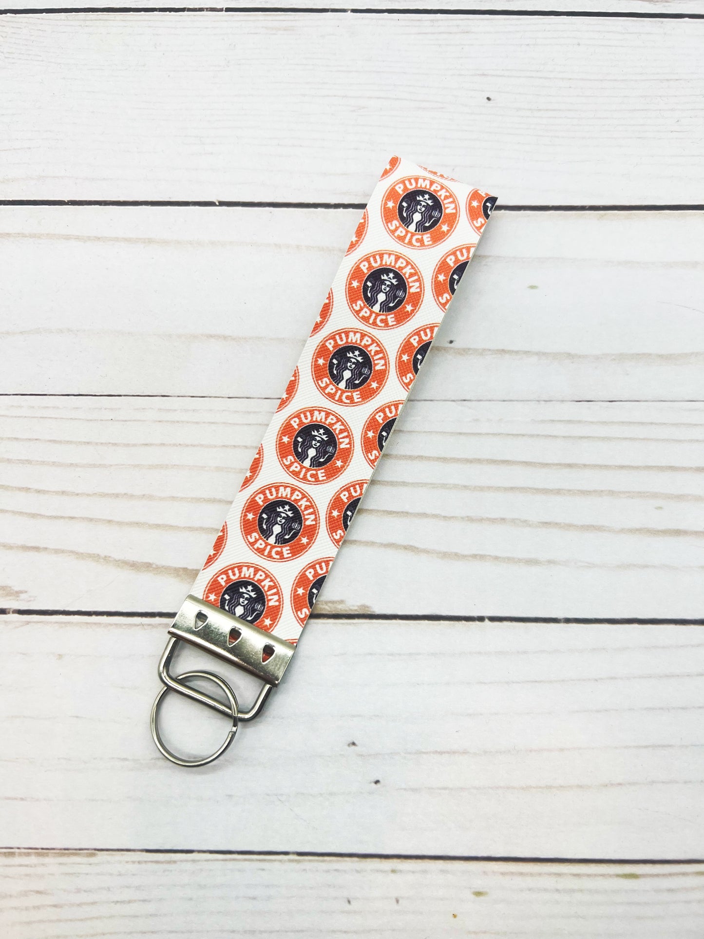 Pumpkin Spice Wristlet Keychain