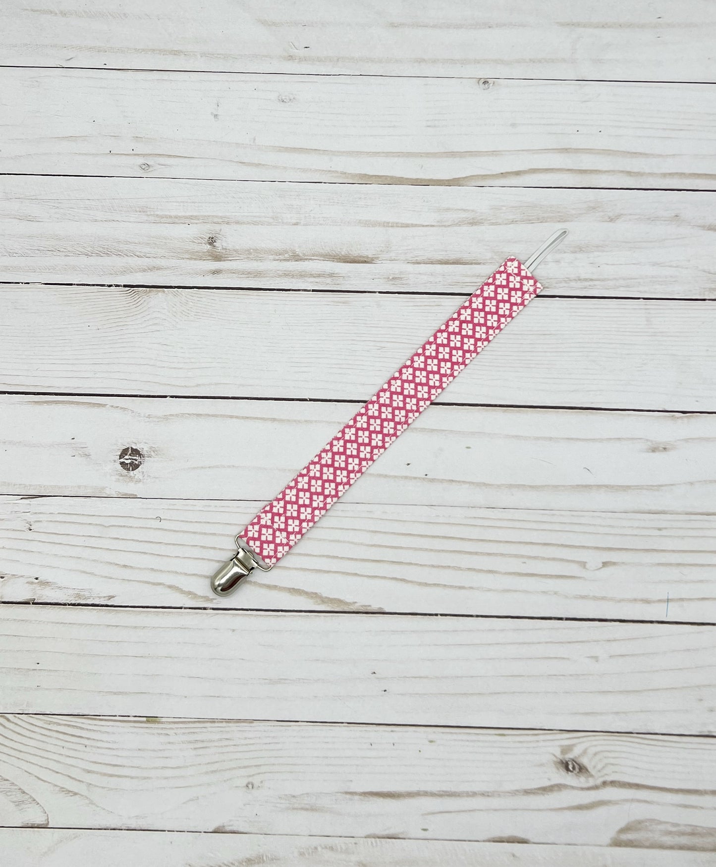 Pink Pacifier Clip